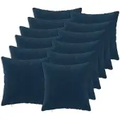 vidaXL Kussensloop 12 st HEERLEN Blauw 45 x 45 cm Microfiber Fleece