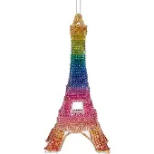 Kurt S. Adler Eiffeltoren kerst ornament | (Steentjes, Gekleurd)