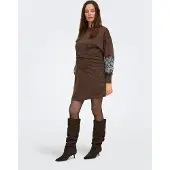 ONLY Maternity Jurk 'OLMBrooke' lichtblauw / bruin