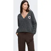 ONLY Gebreid vest 'ONLLovie' antraciet / rosa