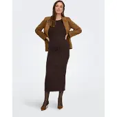 ONLY Olmtiara Lange Jurk Dames Bruin M