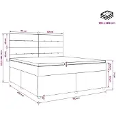vidaXL Boxspringbed met matras, lichtgrijs, 160 x 200 cm, gestoffeerd