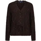 Red Button Cardigan ajour sparkle