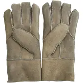 Infinity Leather Unisex Stone Sheepskin Suede Handschoenen met Oprolbare/Omlaag Manchet