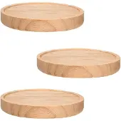 Famanu – Houten Wandplanken, 3 Stuks, Ronde Zwevende Wandplank, Ø 15 cm
