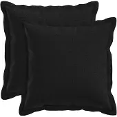 vidaXL Kussensloop 2 st HOUTEN Zwart 35 x 35 cm Faux Linnen