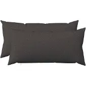 vidaXL Kussensloop 2 st HEERLEN Donkergrijs 40 x 70 cm Stof