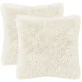vidaXL Kussensloop 2 st HEERLEN Wit 40 x 40 cm PV Fleece