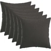 vidaXL Kussensloop 6 st HEERLEN Donkergrijs 40 x 40 cm Stof