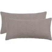 vidaXL Kussensloop 2 st HEERLEN Lichtgrijs 40 x 80 cm Bouclé