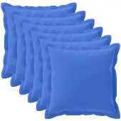 vidaXL Kussensloop 6 st HOUTEN Koninklijk Blauw 55 x 55 cm Polyester