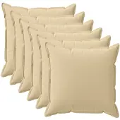 vidaXL Kussensloop 6 st HOUTEN Beige 45 x 45 cm Polyester