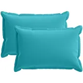 vidaXL Kussensloop 2 st HOUTEN Turquoise 40 x 60 cm Polyester