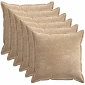 vidaXL Kussensloop 6 st HOUTEN Taupe 70 x 70 cm Chenille Stof
