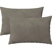 vidaXL Kussensloop 2 st HEERLEN Lichtgrijs 50 x 80 cm fluweel