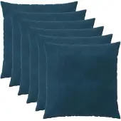 vidaXL Kussensloop 6 st HEERLEN Blauw 60 x 60 cm fluweel