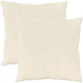 vidaXL Kussensloop 2 st HEERLEN Wit 80 x 80 cm Nep Konijnenbont