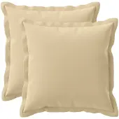 vidaXL Kussensloop 2 st HOUTEN Beige 30 x 30 cm Polyester