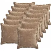 vidaXL Kussensloop 12 st HOUTEN Bruin 50 x 50 cm Chenille Stof