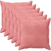 vidaXL Kussensloop 6 st HOUTEN Roze 60 x 60 cm Fluweel