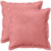 vidaXL Kussensloop 2 st HOUTEN Roze 40 x 40 cm Fluweel