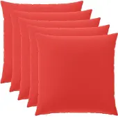 vidaXL Kussensloop 6 st HEERLEN Rood 80 x 80 cm Polyester