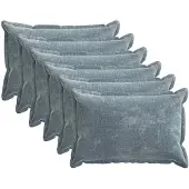 vidaXL Kussensloop 6 st HOUTEN Lichtblauw 30 x 50 cm Chenille Stof