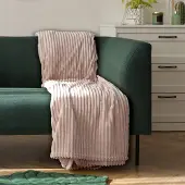 Cotton World Zacht Pluche Dekentje 200x220 PATI Beige - Zachte Microvezel