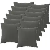 vidaXL Kussensloop 12 st HEERLEN Antraciet 40 x 40 cm Polyester