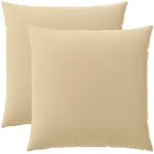 vidaXL Kussensloop 2 st HEERLEN Beige 80 x 80 cm Polyester