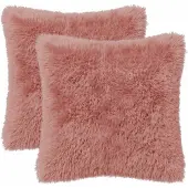 vidaXL Kussensloop 2 st HEERLEN Roze 40 x 40 cm PV Fleece