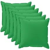 vidaXL Kussensloop 6 st HOUTEN Groen 40 x 40 cm Polyester