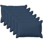 vidaXL Kussensloop 6 st HOUTEN Blauw 50 x 70 cm Faux Linnen