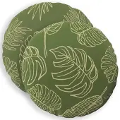vidaXL Kussensloop 2 st HEERLEN Blad Design Diam. 30 cm Polyester
