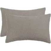 vidaXL Kussensloop 2 st HEERLEN Lichtgrijs 50 x 80 cm Bouclé
