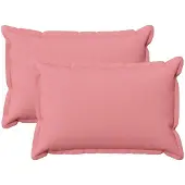 vidaXL Kussen met kussen HOUTEN 2 st Roze Faux Linnen