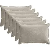 vidaXL Kussensloop 6 st HOUTEN Lichtgrijs 30 x 50 cm Chenille Stof