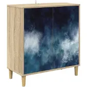 vidaXL Dressoir RAALTE Sonoma 69 x 33 x 75 cm Bewerkt hout
