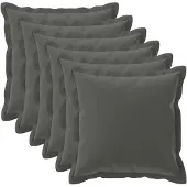 vidaXL Kussensloop 6 st HOUTEN Antraciet 60 x 60 cm Polyester