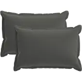 vidaXL Kussensloop 2 st HOUTEN Antraciet 50 x 80 cm Polyester