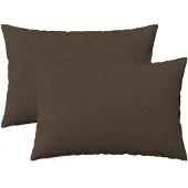 vidaXL Kussensloop 2 st HEERLEN Taupe 50 x 75 cm Stof