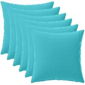 vidaXL Kussensloop 6 st HEERLEN Turquoise 45 x 45 cm Polyester