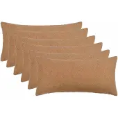 vidaXL Kussensloop 6 st HEERLEN Beige 40 x 70 cm Bouclé