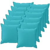 vidaXL Kussensloop 12 st HOUTEN Turquoise 40 x 40 cm Polyester