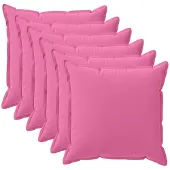 vidaXL Kussensloop 6 st HOUTEN Roze 50 x 50 cm Polyester