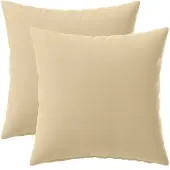 vidaXL Kussensloop 2 st HEERLEN Beige 45 x 45 cm Polyester