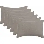 vidaXL Kussensloop 6 st HEERLEN Lichtgrijs 40 x 60 cm Bouclé