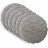 vidaXL Kussensloop 6 st HEERLEN Lichtgrijs Ø 60 cm corduroy