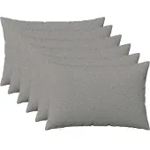 vidaXL Kussensloop 6 st HEERLEN Wolkgrijs 40 x 60 cm Stof