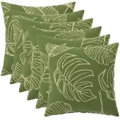 vidaXL Kussensloop 6 st HEERLEN Blad Design 45 x 45 cm Polyester